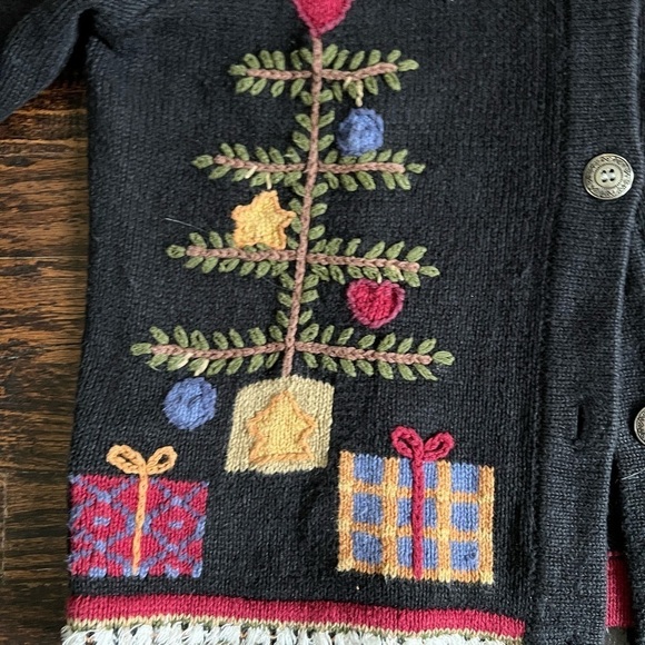 HBaskin Clothiers Vintage Navy Christmas Sweater M - Picture 7 of 7